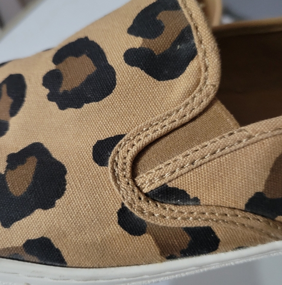Leopard Print Tan Slip-On Sneakers - Picture 6 of 8